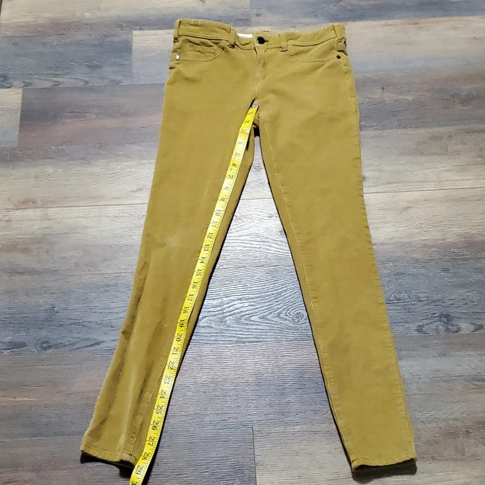 Pilcro and letterpress mustard yellow corduroy jeans
